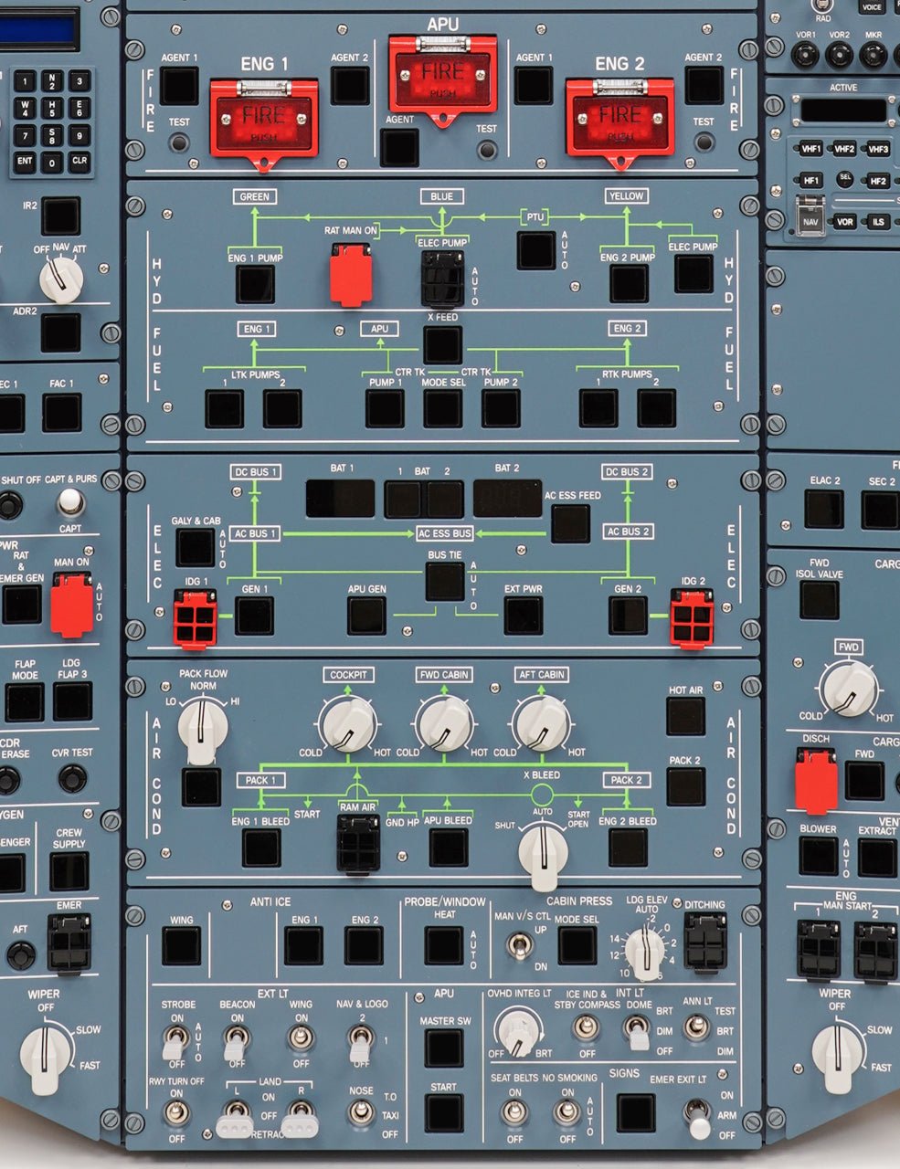 A32X - PROLine Overhead AFT+FWD - SKALARKI electronics Ltd - Airbus A320 - Flight Sim