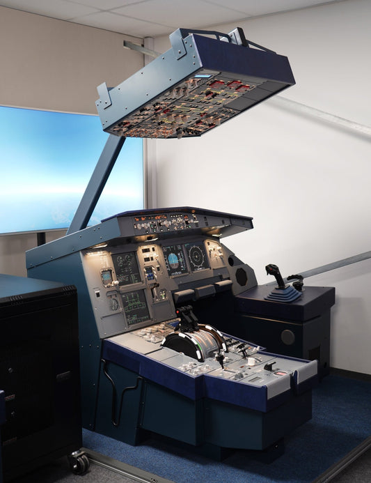 Airbus A320 HOMELine Single Trainer by SKALARKI Electronics, front view for home and professional flight simulators